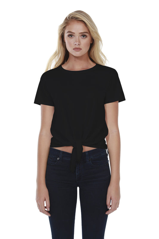1026 - Women's Cotton Tie Front Tee
