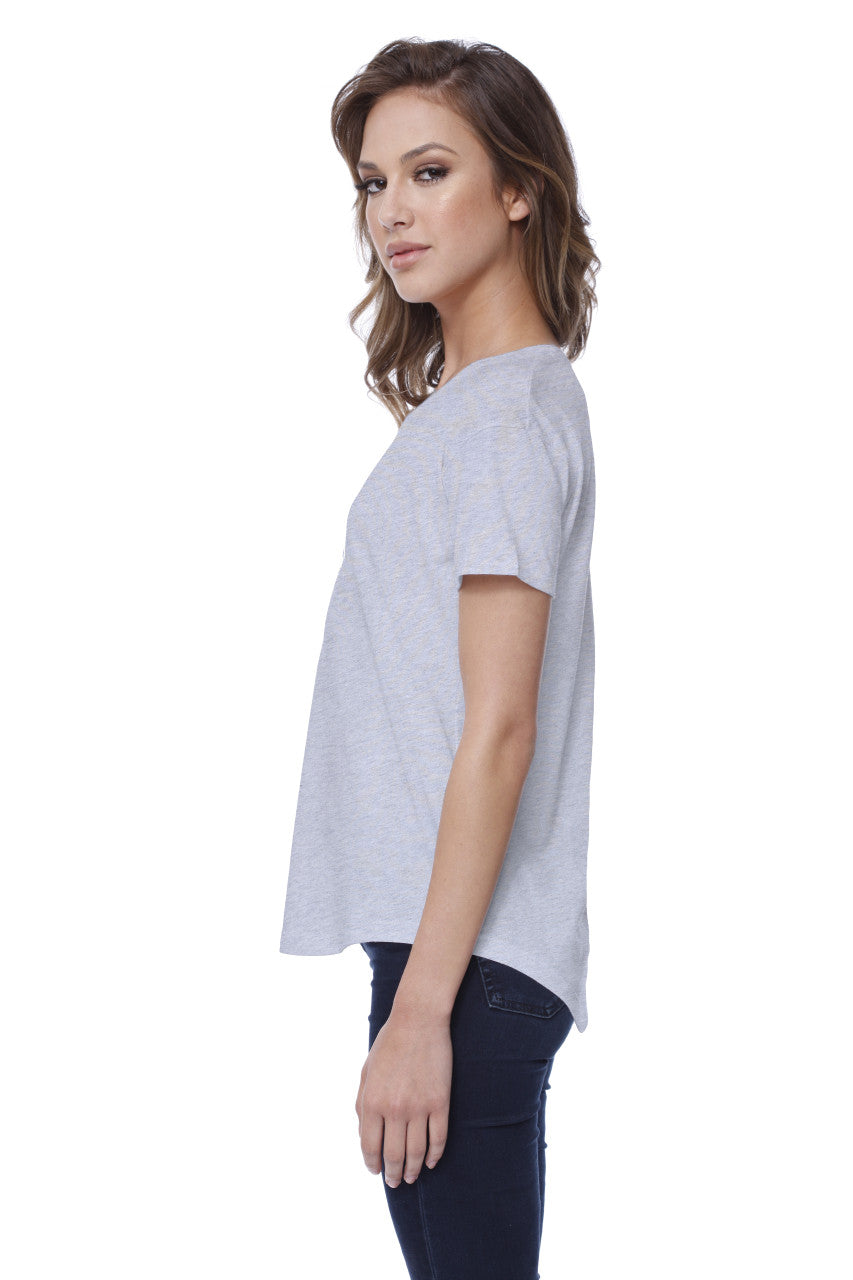1420 - Women's CVC Melrose High Low T-shirt