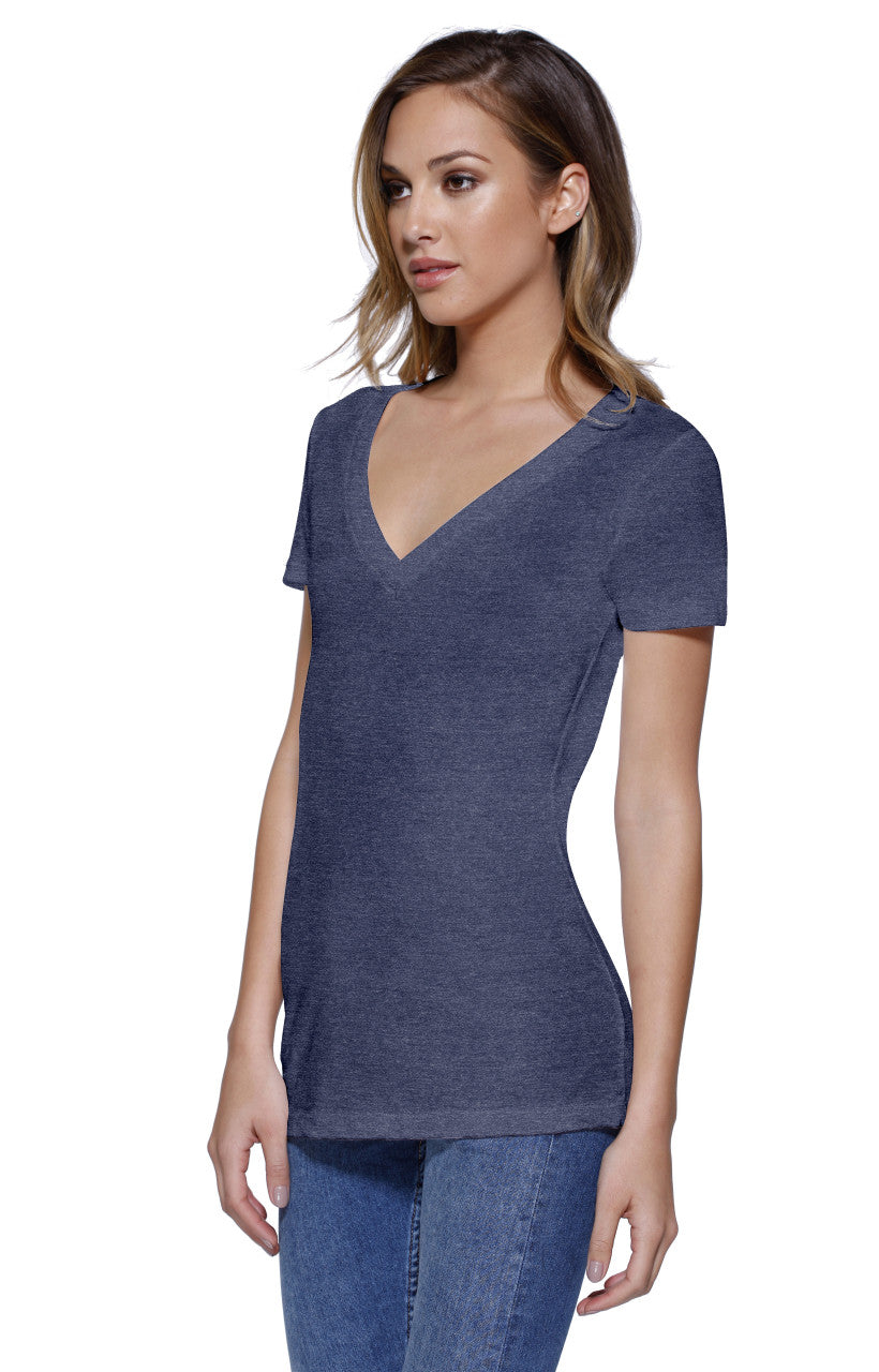 1512 - Women's Triblend V-Neck T-shirt