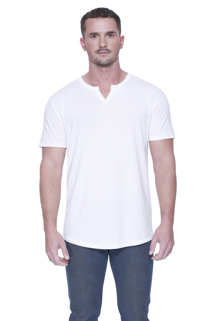 2422 - Men's Slit V-Neck