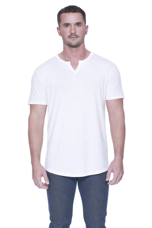 2422 - Men's Slit V-Neck