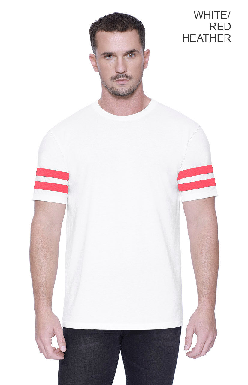 2430 - Men's CVC Stripe Varsity T-shirt