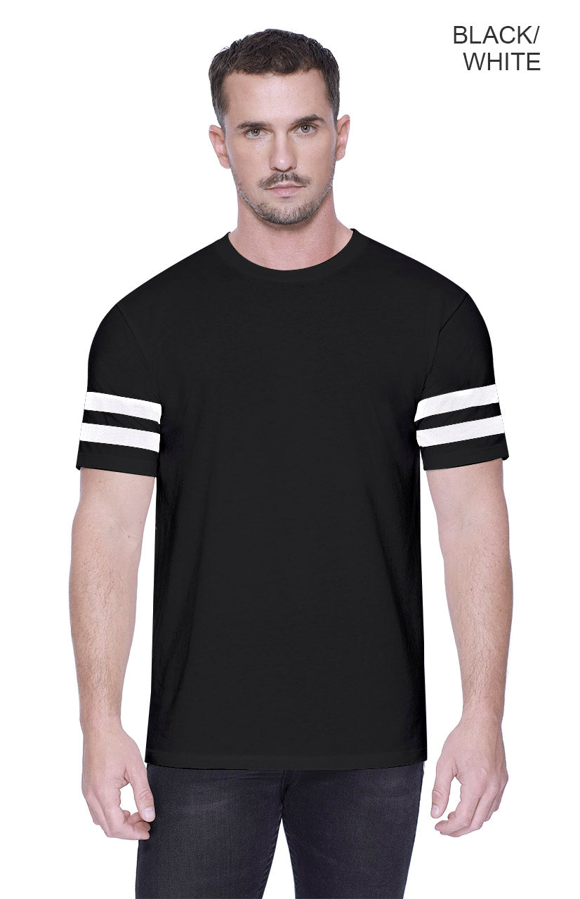 2430 - Men's CVC Stripe Varsity T-shirt