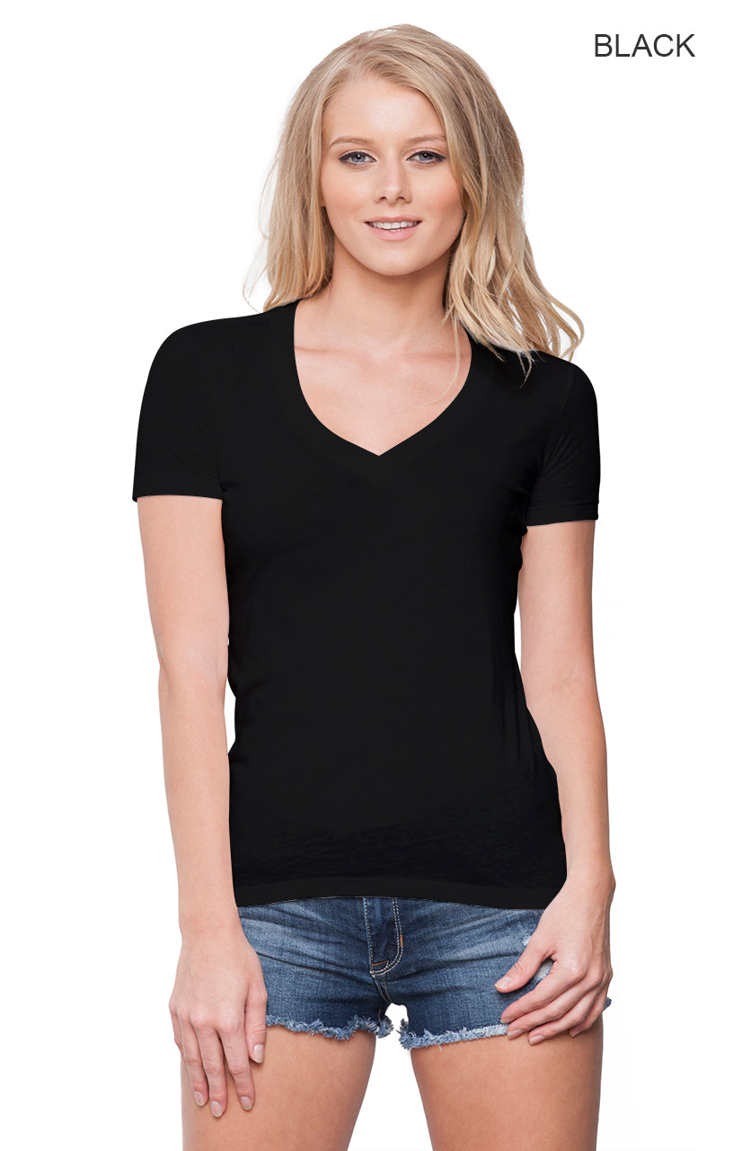 1212 - Women's Cotton V-NeckT-shirt