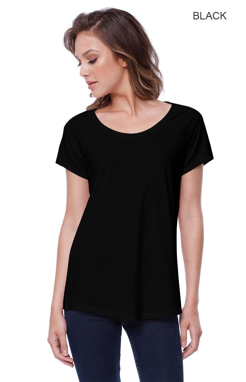 1474 - Women's CVC Loose S/S Raglan