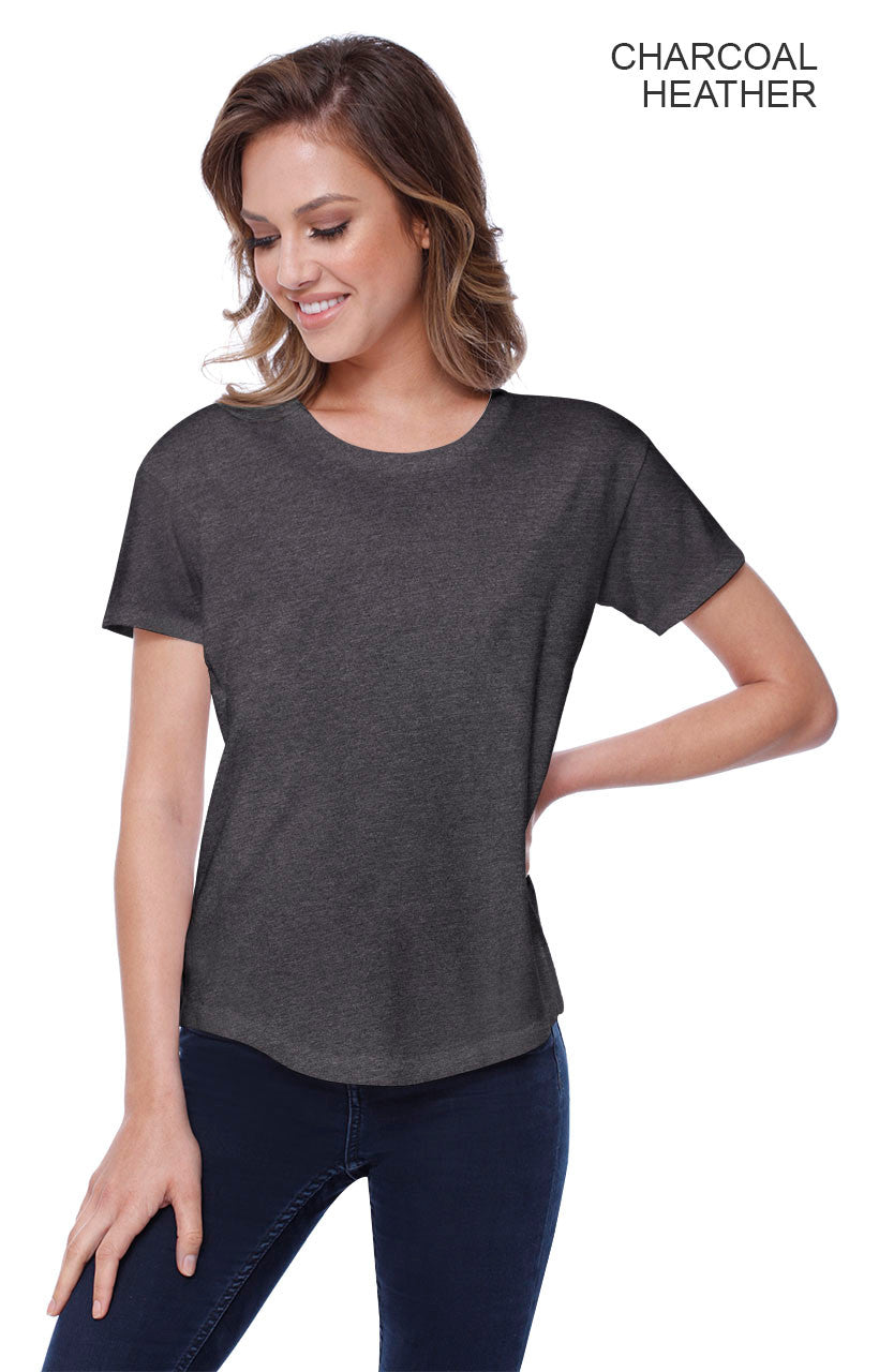 1420 - Women's CVC Melrose High Low T-shirt