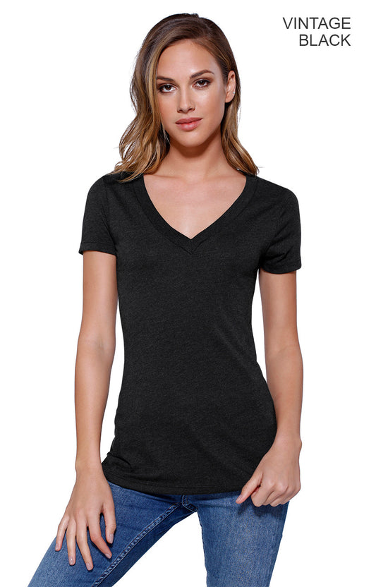 1512 - Women's Triblend V-Neck T-shirt